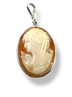 Colgante Mandile 1922 Mujer Cammei  in Plata Conchiglia 2MCICM87